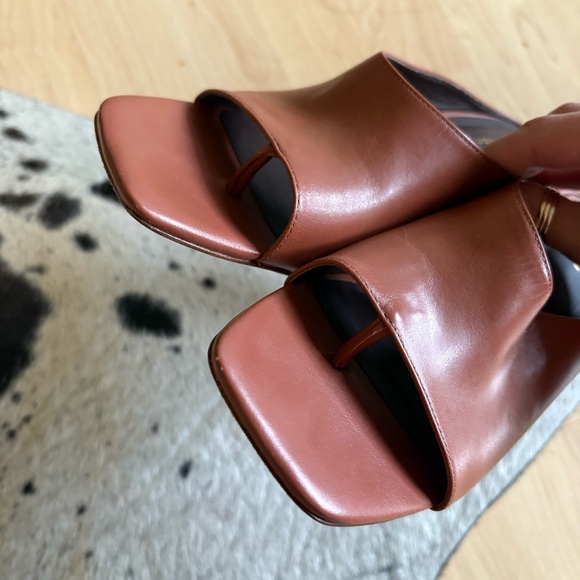 REFORMATION Lou Lou Block Heel Mule In Brown Size‎ 6.5 - Picture 5 of 10